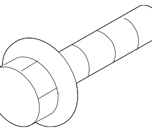 Pulley Assembly Mount Bolt - Mazda (9979-40-845)
