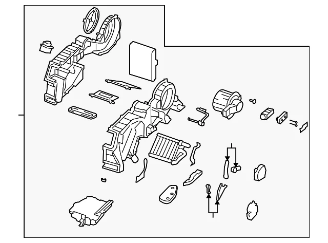 AC & Heater Assembly - Mazda (TD11-61-87XE)