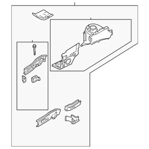 Apron/Rail Assembly - Mazda (EF91-54-200)