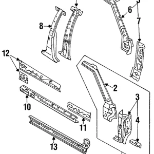 Inner Rocker - Mazda (L001-54-950D)