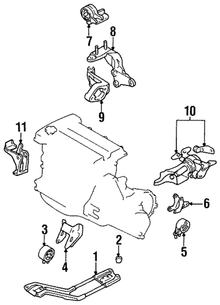 Rear Mount - Mazda (EA77-39-040A)