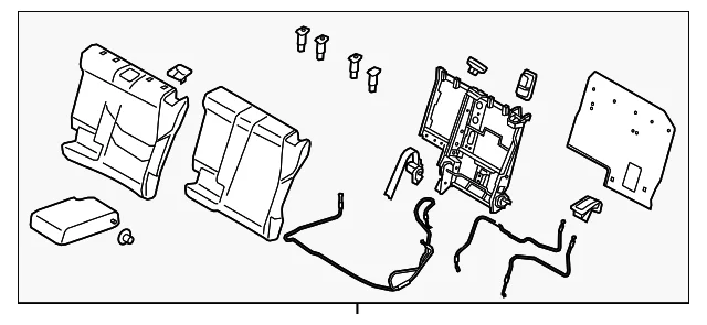 Seat Back Assembly - Mazda (TS38-88-280-05)