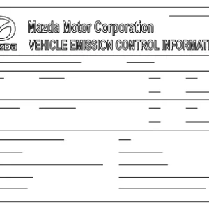 Emission Label - Mazda (GS3L-69-036A)