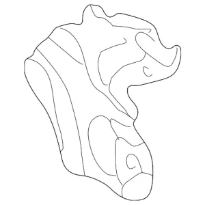 Pkg Tray Support Gusset - Mazda (B25D-70-18ZA)