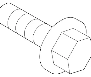 Lower Hinge Upper Bolt - Mazda (DJBE-58-225)