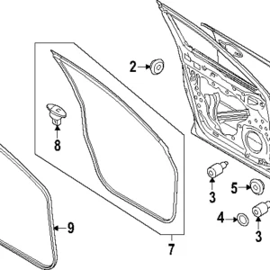 Surround Weather-Strip - Mazda (KMV6-58-760)