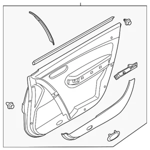 Door Trim Panel - Mazda (TE72-68-430A-35)