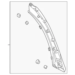 Pillar Molding - Mazda (KMV6-51-RH0B)