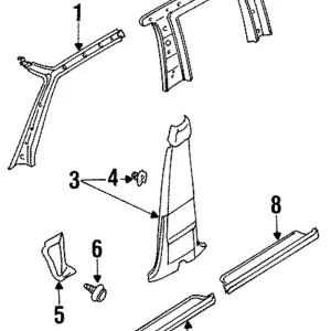 Center Pillar Trim Clip - Mazda (H002-68-865)