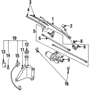 Wiper Arm - Mazda (GA2A-67-321)