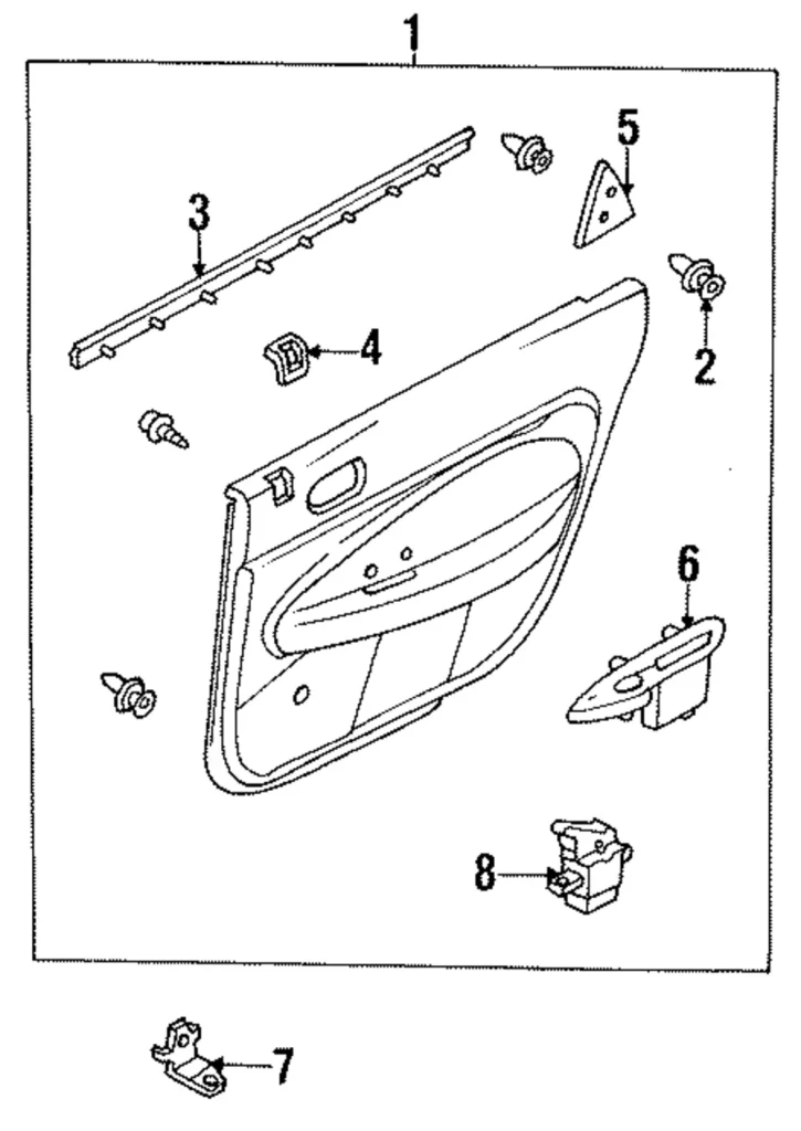 Lock Knob Bezel - Mazda (GJ21-68-421A-09)