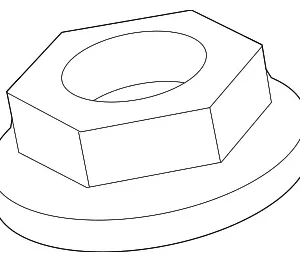Suspension Strut Mount Nut - Mazda (9YB0-41-032)