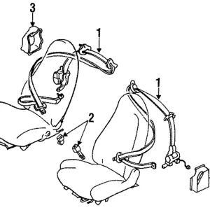 Belt & Retractor - Mazda (FD01-57-630F-00)