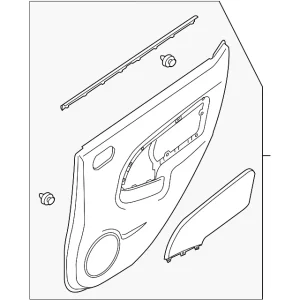 Door Trim Panel - Mazda (DR61-68-52YA-02)