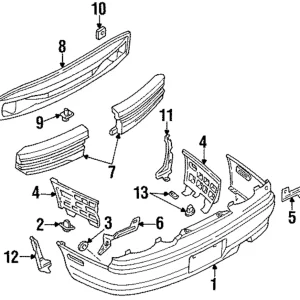 Bumper Cover Retainer - Mazda (GA2A-50-3J5B)