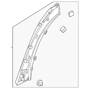 Pillar Molding - Mazda (KMV6-51-RG0B)