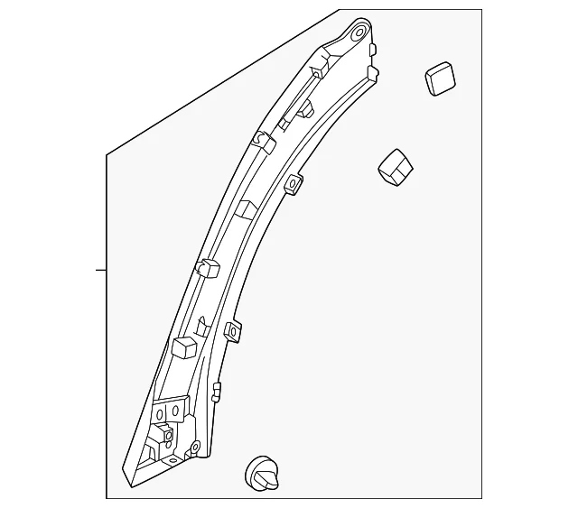 Pillar Molding - Mazda (KMV6-51-RG0B)