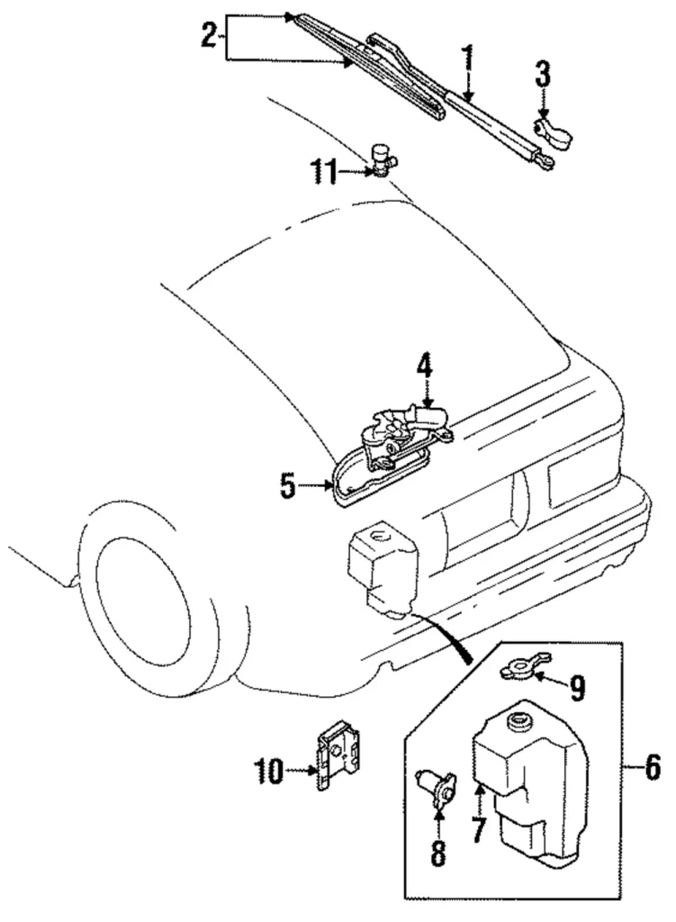 Wiper Arm Cover - Mazda (B093-76-641)