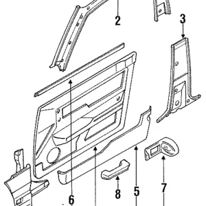 Pillar Trim - Mazda (BR70-68-160D-35)