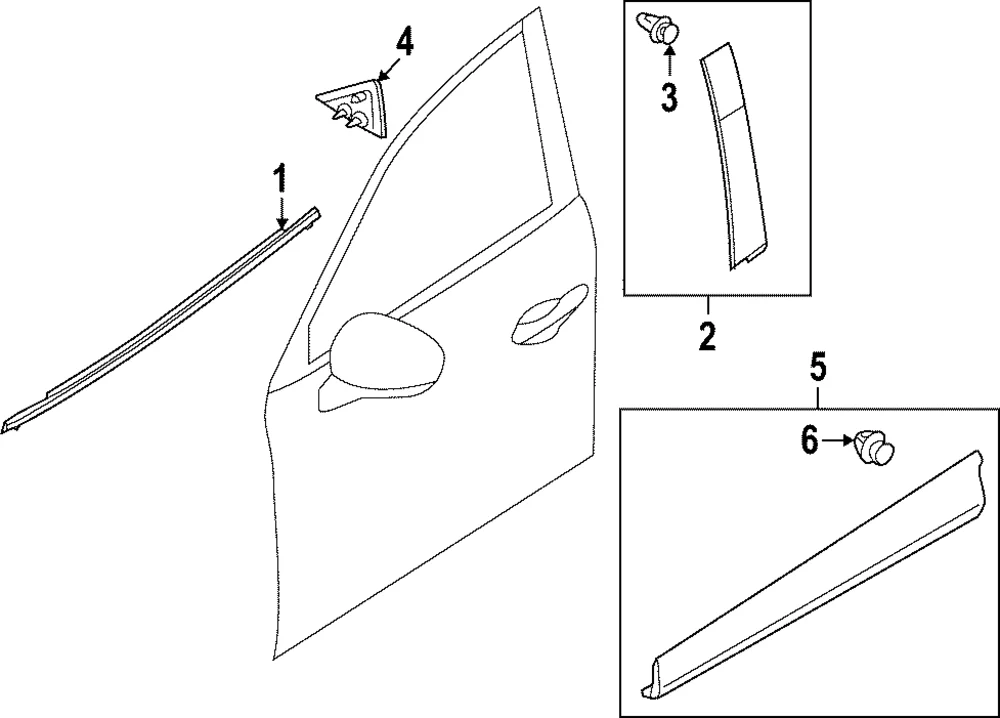 Front Applique Upper Clip - Mazda (VA41-50-M38)