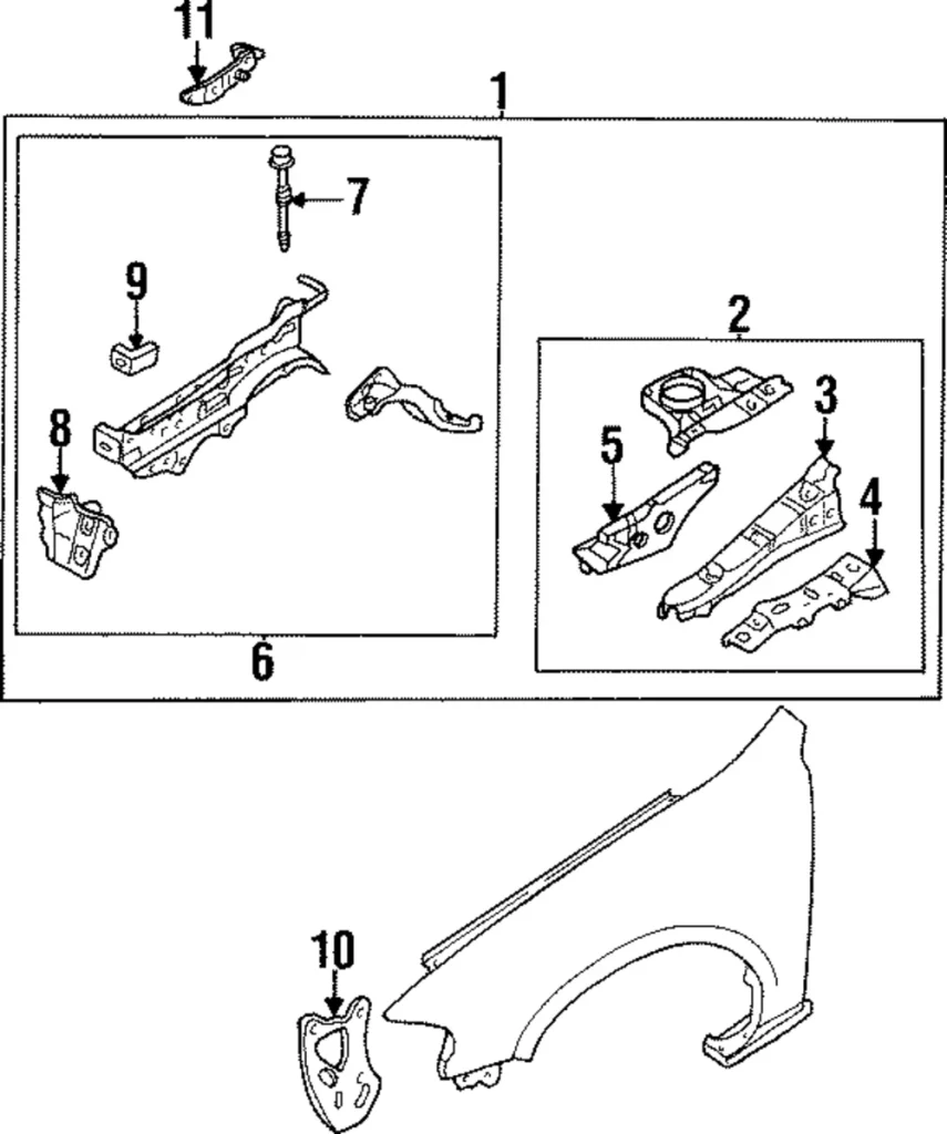 Side Member Assembly Bracket - Mazda (BC1D-54-335)