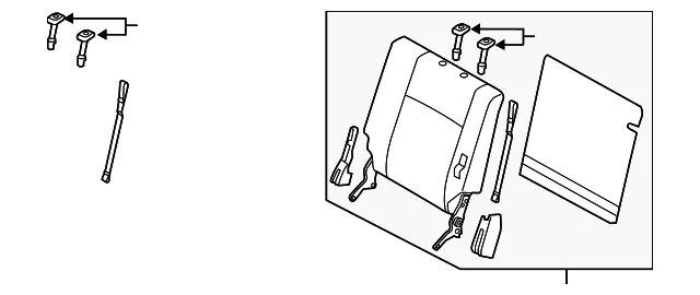 Seat Back Assembly - Mazda (TK23-88-380-02)