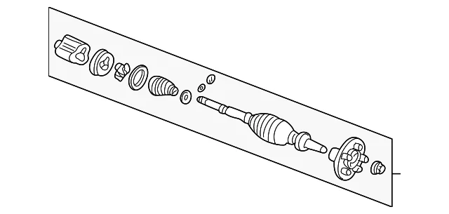 Axle Assembly - Mazda (ZZP0-25-400A)