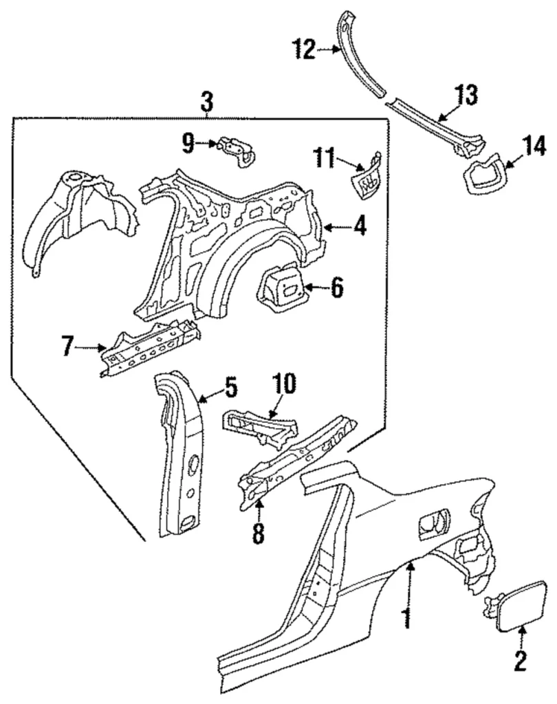 Quarter Panel - Mazda (EAY1-70-40X)