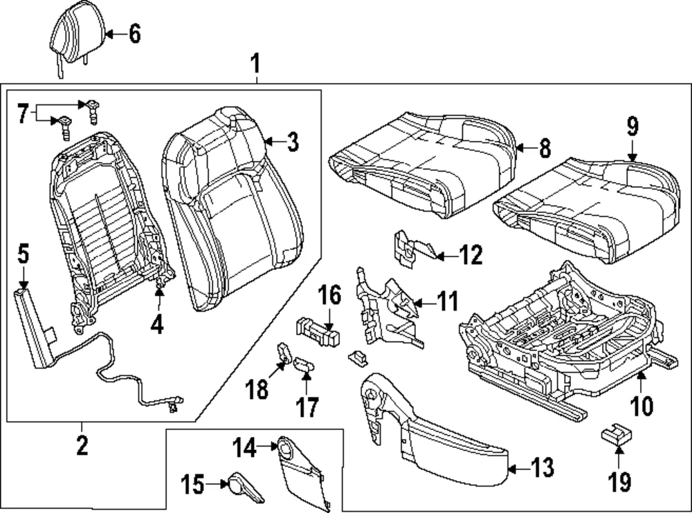 Cushion(R) Front Seat - Mazda (VB02-88-110-02)