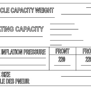 Tire Info Label - Mazda (FE01-69-014B)