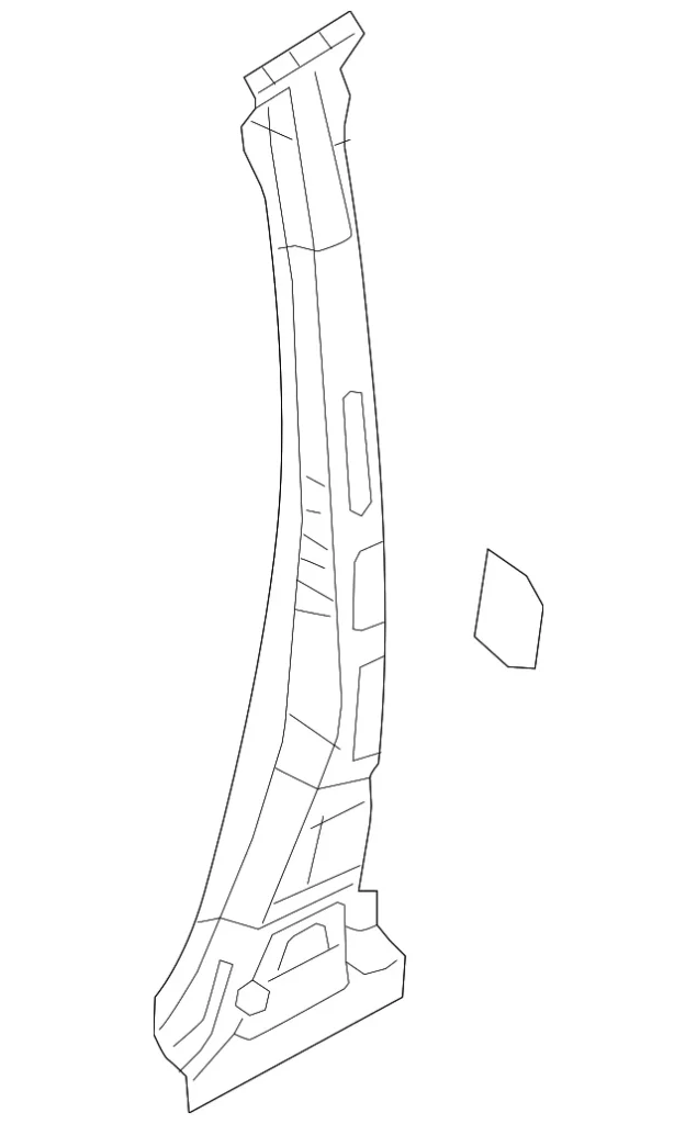 Center Pillar Reinforced - Mazda (KB7W-71-360A)