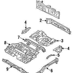 Rear Floor Pan Reinforcement - Mazda (B455-54-715A)