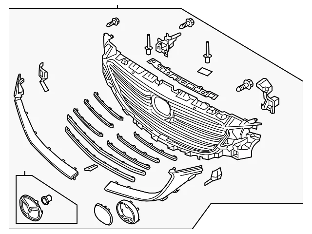 Grille Assembly - Mazda (TN44-50-710E)