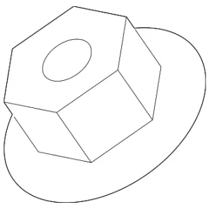 Wiper Arm Nut - Mazda (9YB1-21-001)