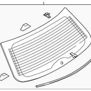 Lift Gate Glass - Mazda (TD84-63-930A)