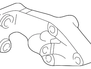Power Steering Pump Mount Bracket - Mazda (B25D-32-680)
