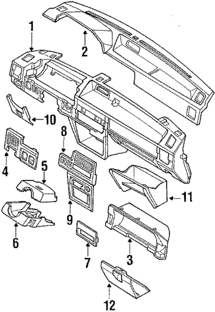 Center Panel - Mazda (BF67-55-210B)