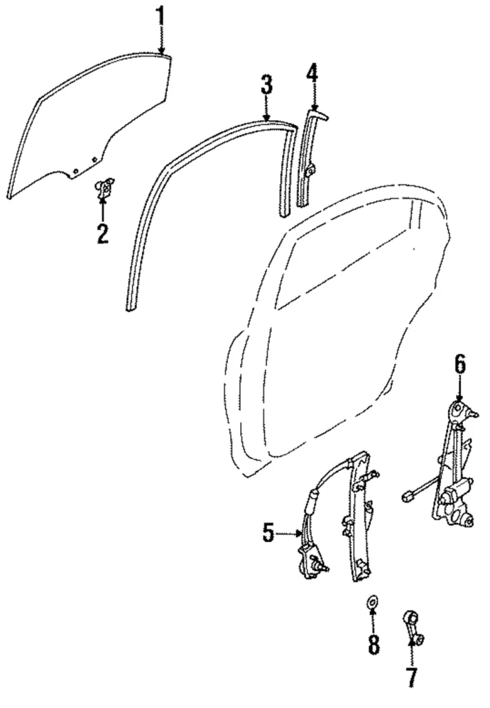 Regulator Handle Bezel - Mazda (B001-58-582A-09)