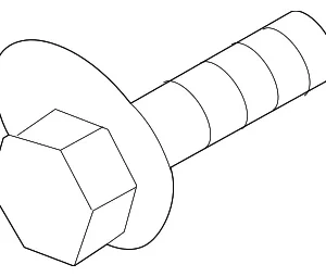 Lower Control Arm Adjust Bolt - Mazda (KD35-28-66Z)