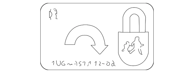 Child Lock Label - Mazda (EC01-72-301)