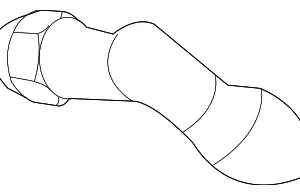 Vacuum Hose Joint - Mazda (TD11-43-826)