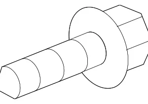 Water Pipe Bolt - Mazda (9XF0-02-227L)