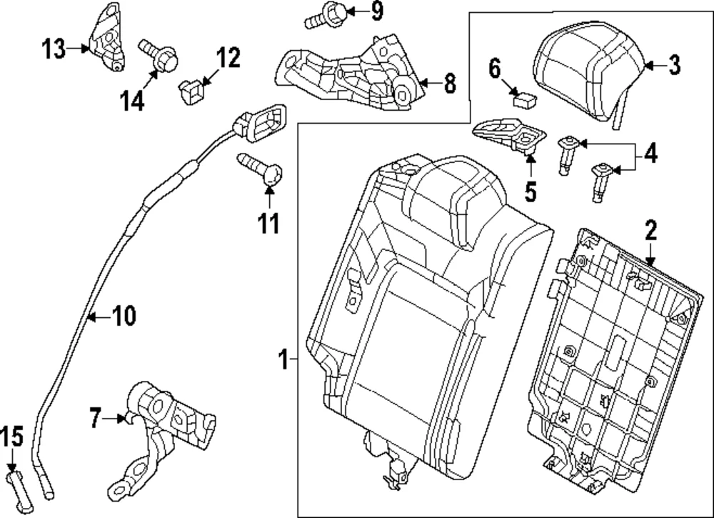 Seat Back Assembly - Mazda (VC88-57-400-02)