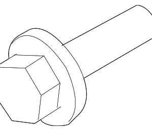 Headlamp Assembly Bolt - Mazda (9GG6-00-616B)