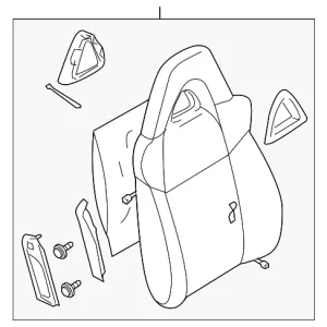 Seat Back Assembly - Mazda (FF14-88-130D-02)