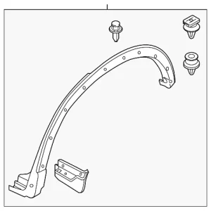Wheel Opening Molding - Mazda (KPG2-51-W60B-SY)