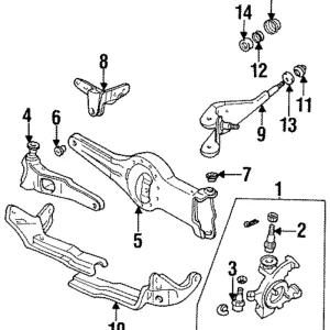 Radius Arm Rear Bracket - Mazda (ZZL0-34-180)