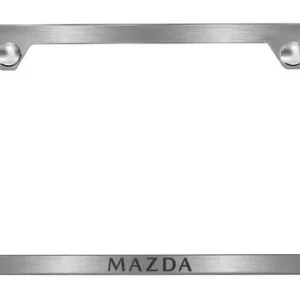 License Plate Frame, Brushed Slimline - Mazda (C9N5-V4-027)