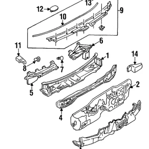 Baffle Retainer - Mazda (B455-56-193)