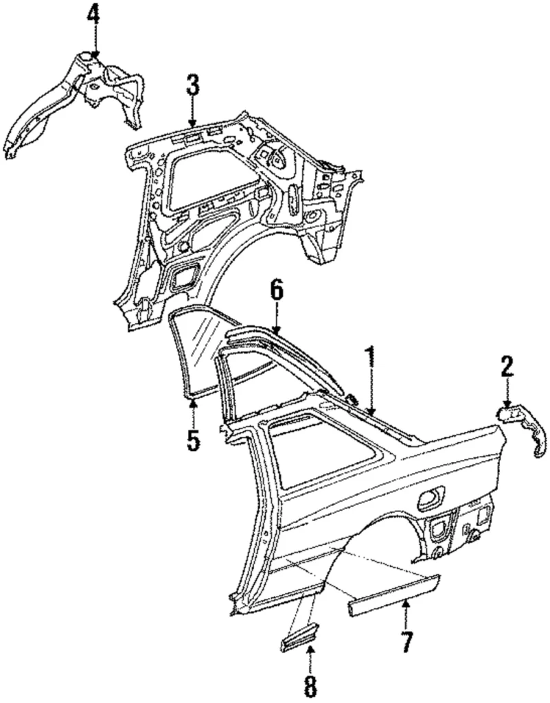 Body Side Molding - Mazda (GJ51-50-693)